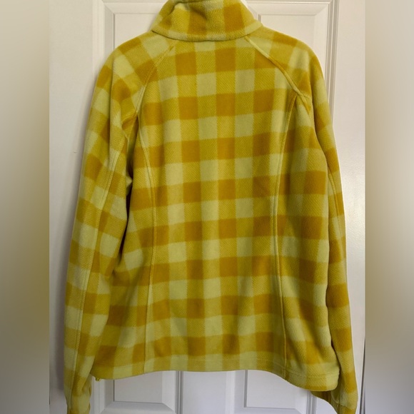 Columbia Yellow Checkered Fleece Jacket - Picture 6 of 6